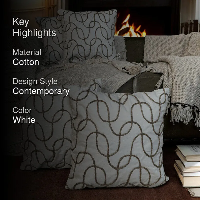 Abstract Swirls Tufted Cushion Cover Set - Set Of Four media 2