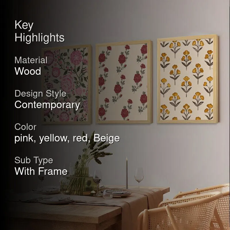 Nadira Flora Wall Art - Set Of Three media 2