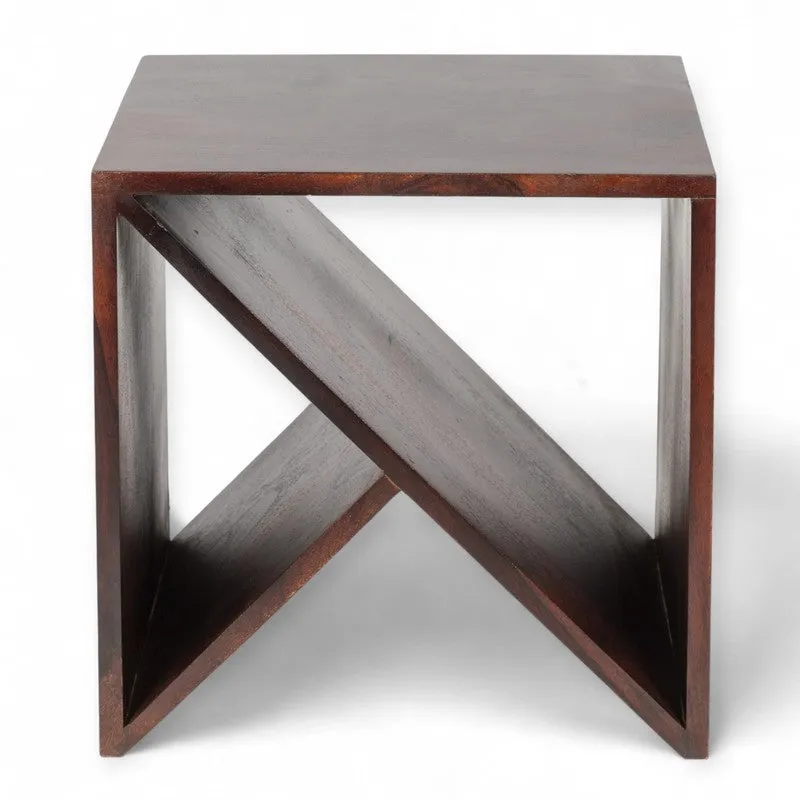 Averox Sheesham Wooden Side & Bedside Table - Deep Brown media 5