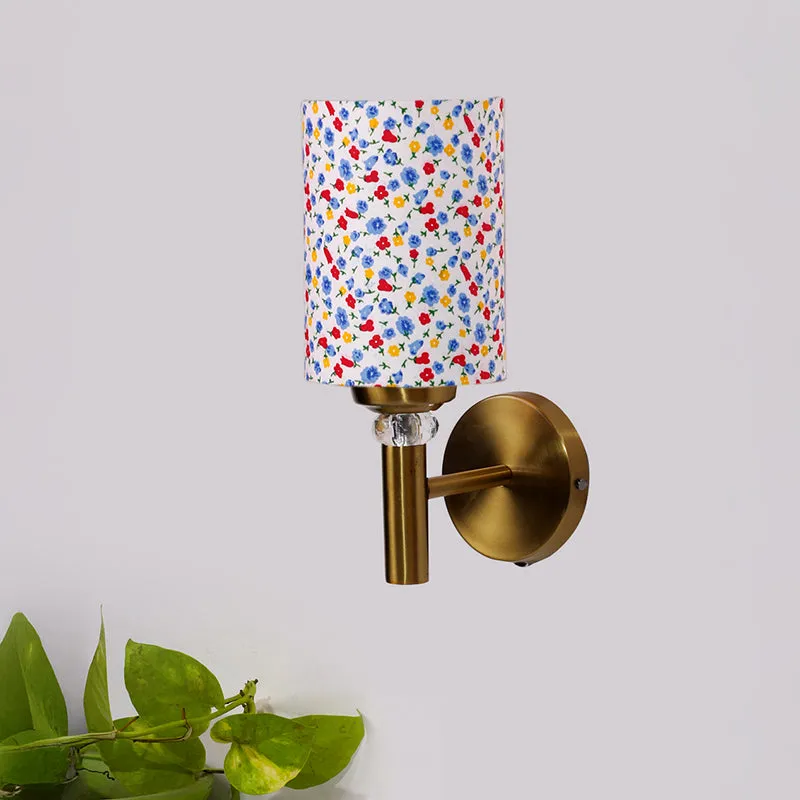 Tiny Fleur Cylindrical Steel & Cotton Wall Lamp media 3