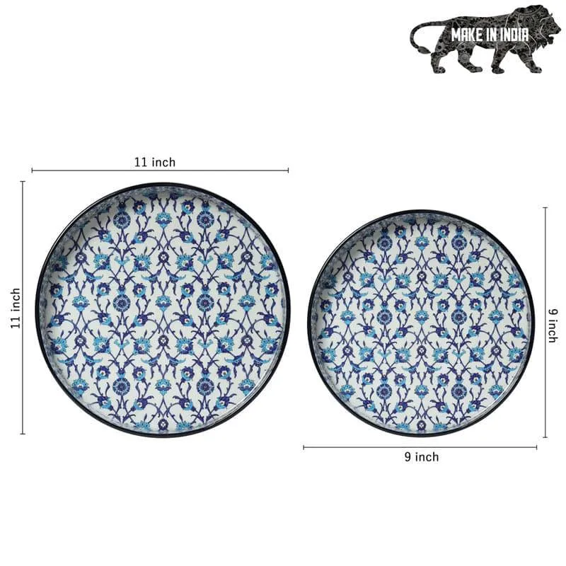 Indigo Spread Round Serving Tray - Set Of Two media 5
