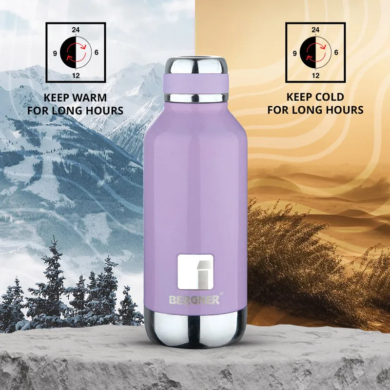 Bergner Walking Hydria Thermosteel Hot And Cold Flask (Purple) - 750 mL media 3