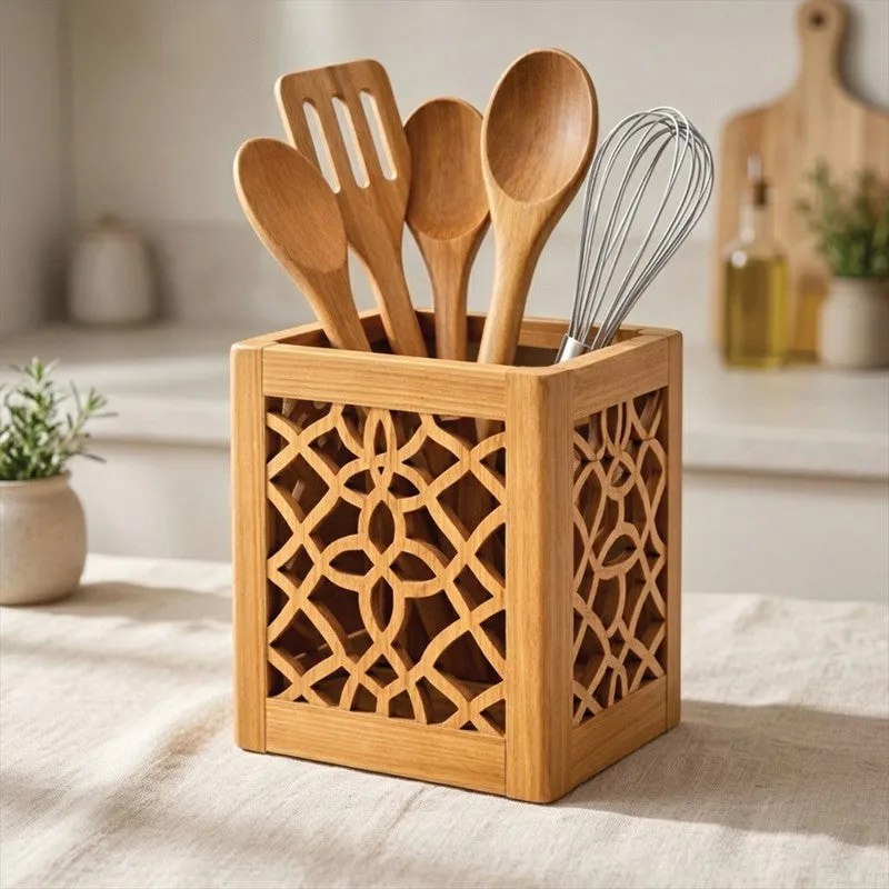 Prime Dine MDF Rustic Cutlery Stand media 1