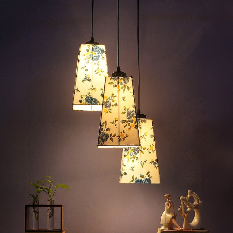 Shadowlux Triple Metal Ceiling Lamp - White & Blue