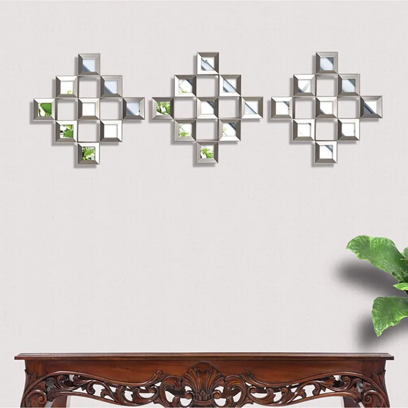 Checkered Affair Decorative Wall Mirror - Set Of Three media 1