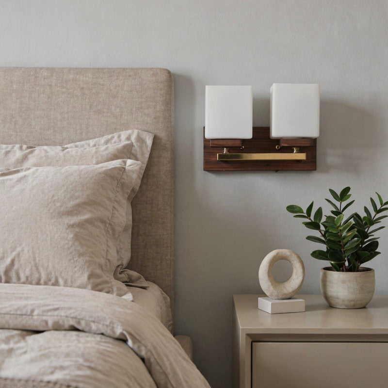 Chyra Duo Wooden Wall Lamp media 3