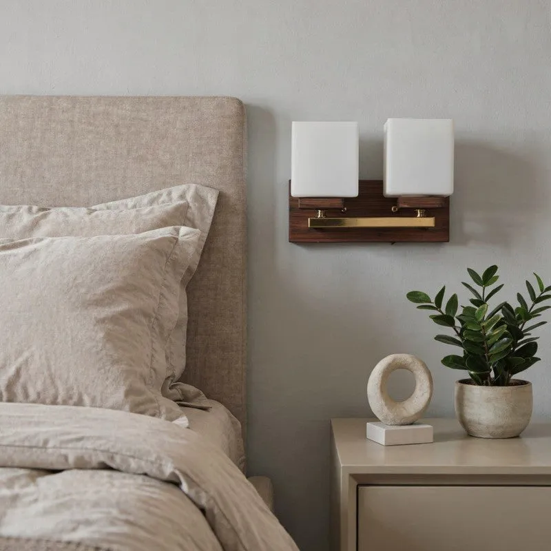 Chyra Duo Wooden Wall Lamp media 3