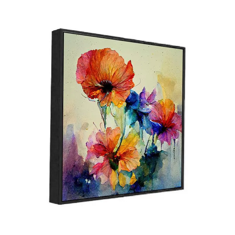 Blooming Flowers Abstract Canvas Wall Painting media 3