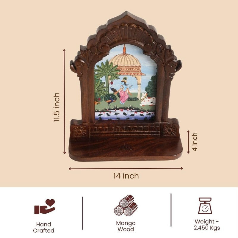 Lord Krishna Mango Wood Wall Accent media 6