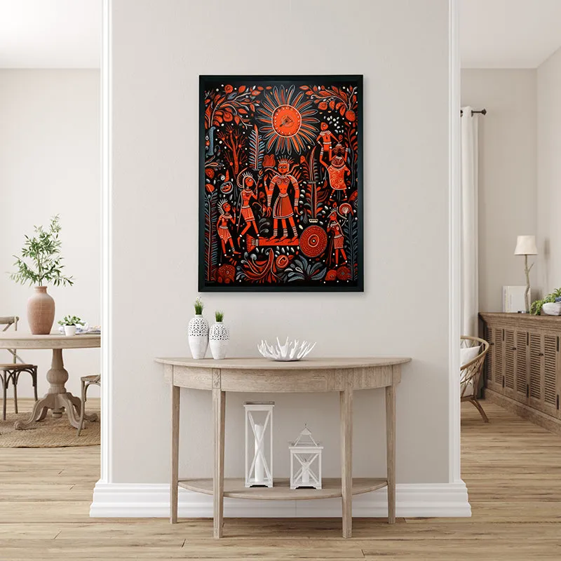 Tribe Ceremony Canvas Wall Art media 4