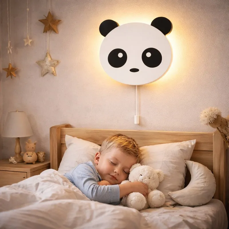 Panda Battery Operated MDF Wall Lamp media 1