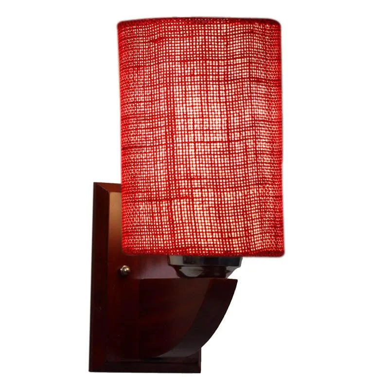 Aura Cylindrical Wooden Wall Lamp media 4