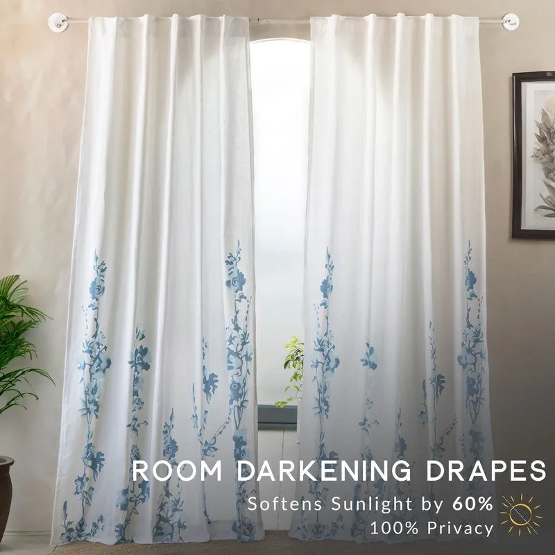 Tranquebar Home Floral Serenade Cotton Curtains - Set Of Two media 7