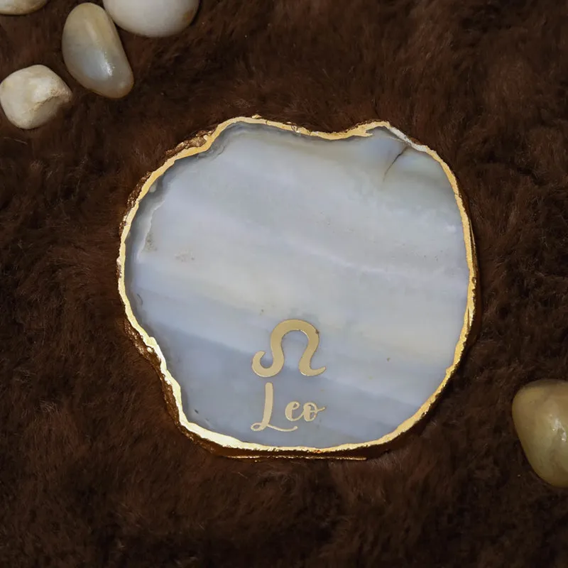 Leo Agate Coaster - Natural media 1