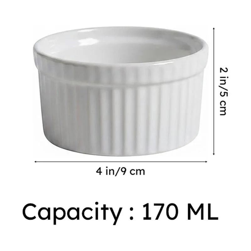 Dishlet Snack Bowl (White/170 mL Each) - Set Of Two media 6