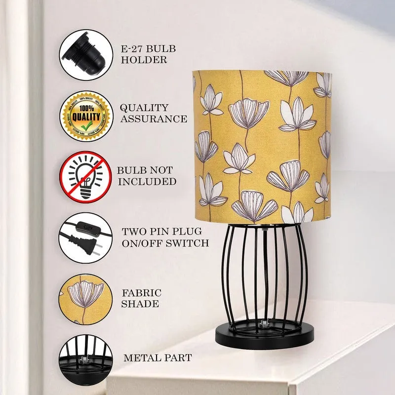 CrownGlow Premium Metal Table Lamp - Yellow,Black media 6