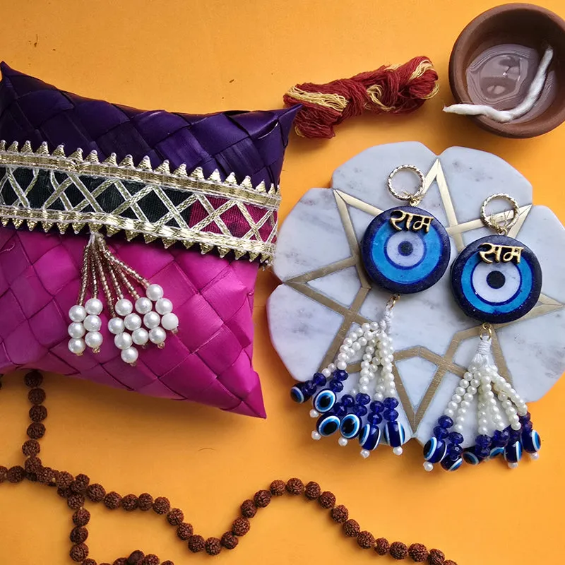 Evil Eye Handcrafted Latkan - Set Of Two media 6