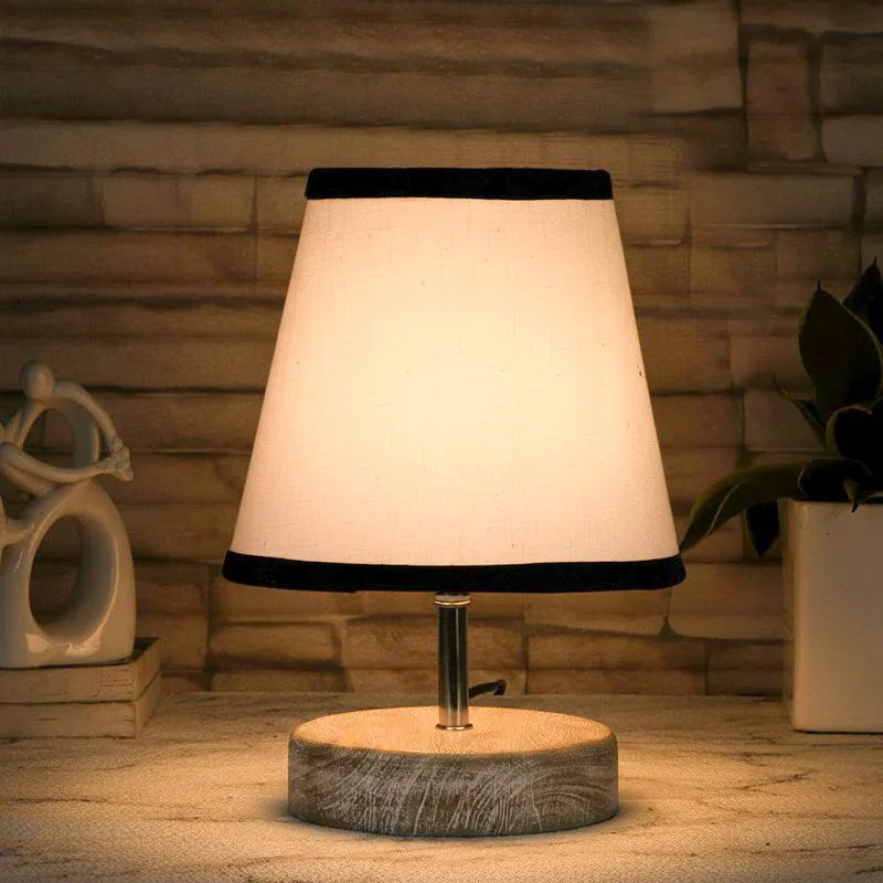 Renvo Fabric Table Lamp - White,Brown media 1