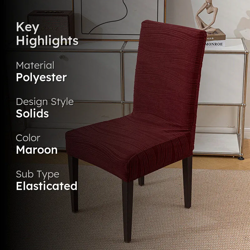 Wrapiq Solid Chair Cover - Maroon media 2