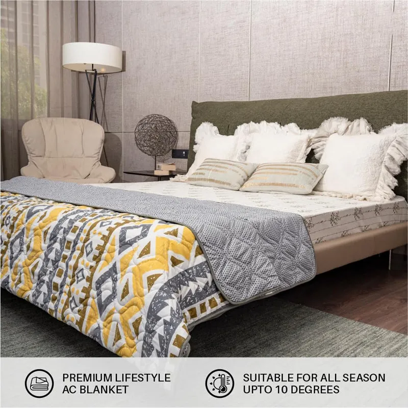Urban Space New York Reversible Dohar (Yellow, Grey) - 120 GSM media 4