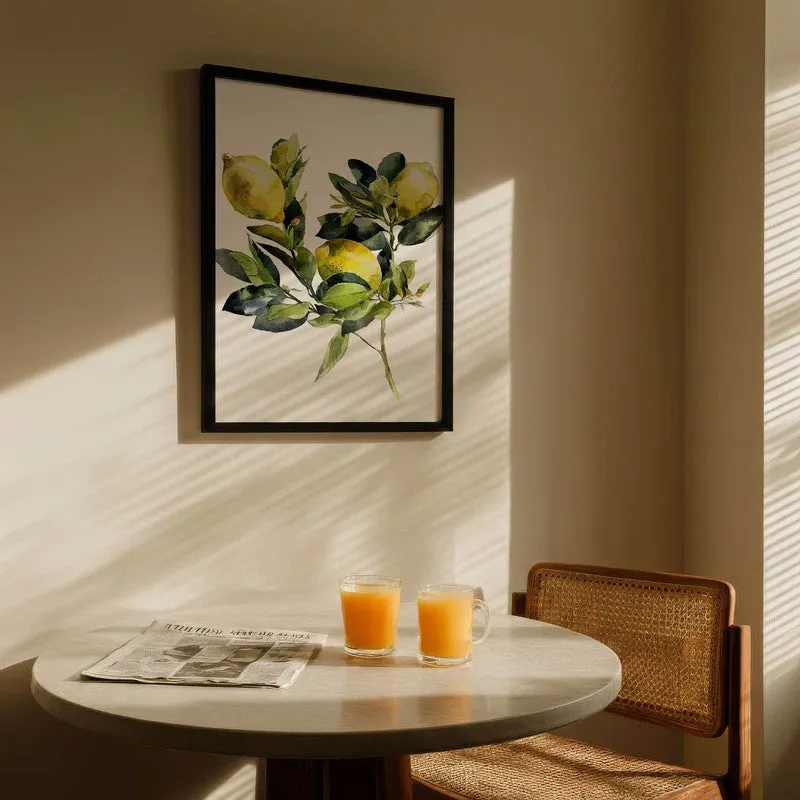 Lemon Luxe Archival Canvas Wall Art - Black media 5