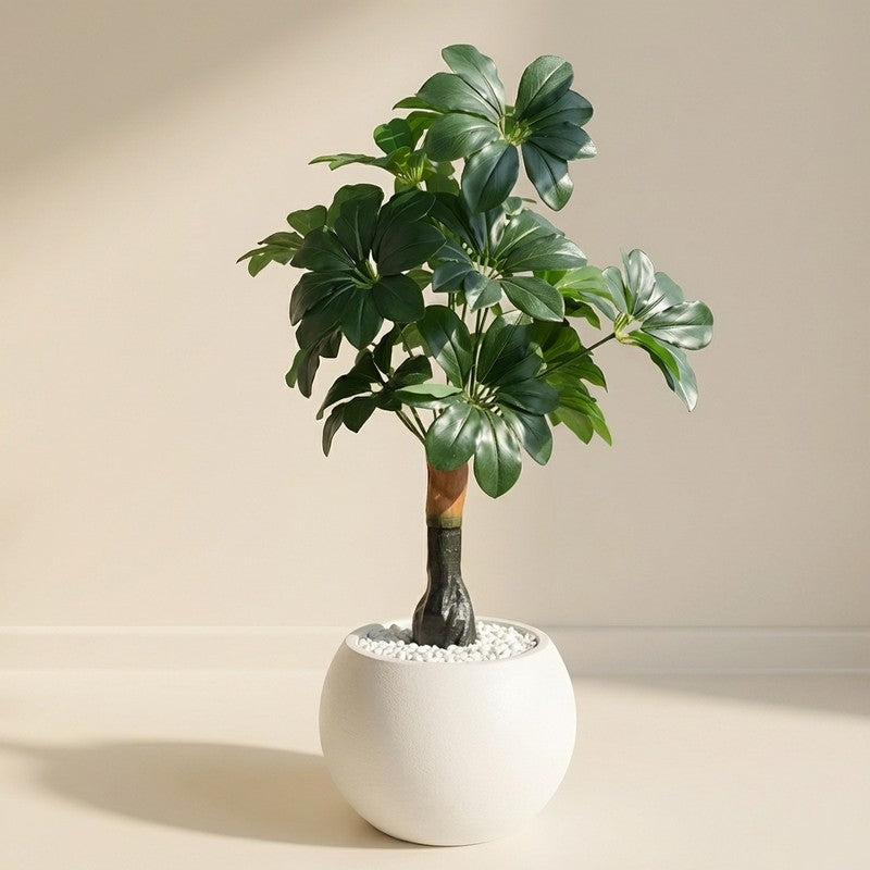 AarviDecor Fresh Leaf PVC Artificial Plants