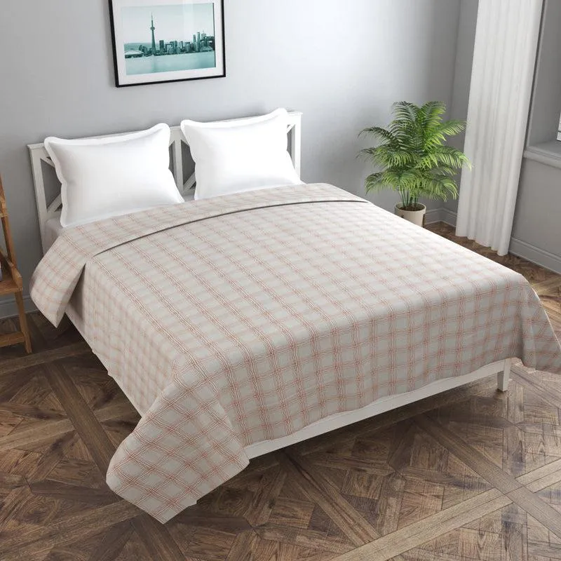 Trellis Tranquility Cotton Duvet Cover (Brown) - 210 TC media 1