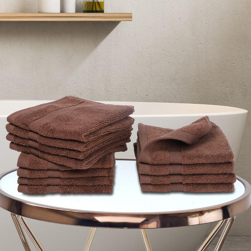 Miorah Face Towel (Brown) - Set Of Twelve