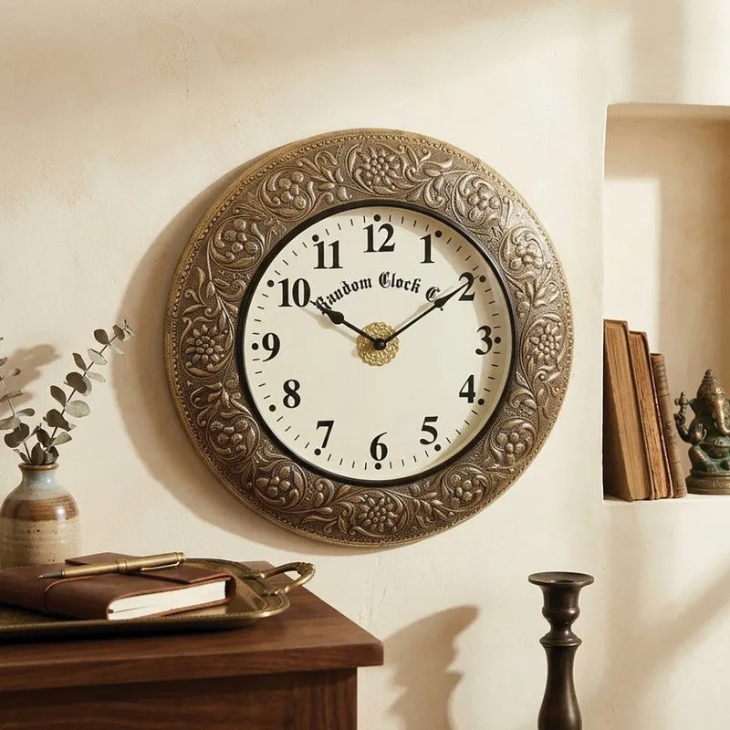 Velora Brass Analog Wall Clock media 3
