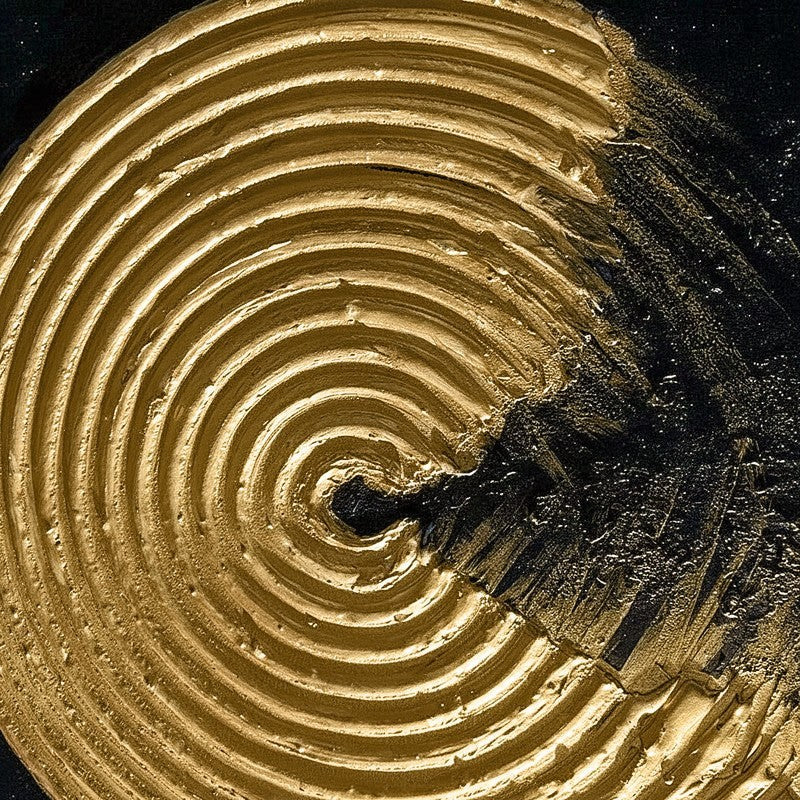 Golden Orbit Handmade Canvas Wall Painting media 5