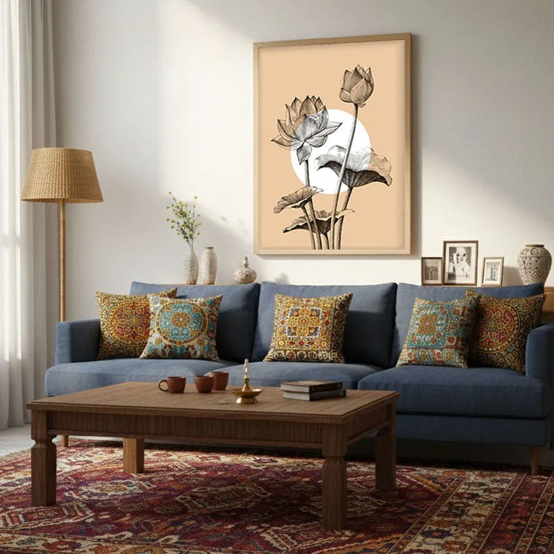 Kamaladalam Archival Paper Wall Art - Natural Brown Frame media 3