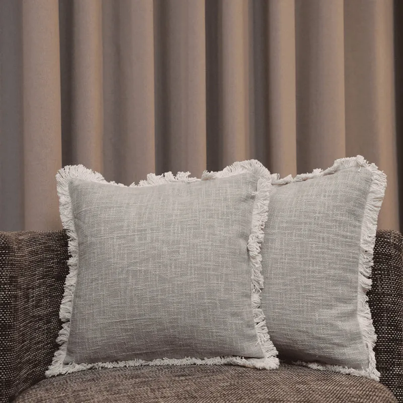 Cozy Codex Tufted Cushion Cover (Grey) - Set Of Two media 1