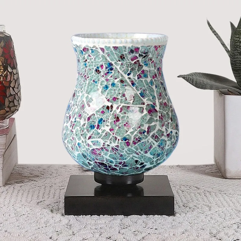 Aurelle Mosaic Glass Table Lamp - Multicolor media 4