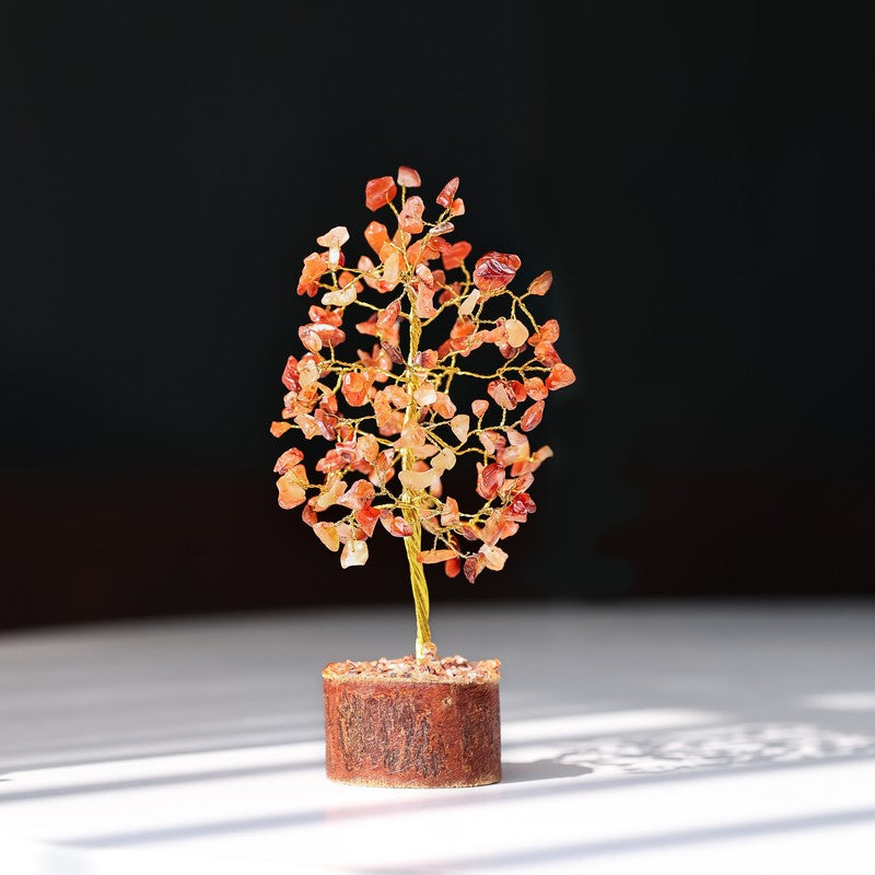 Energizing Carnelian Gemstone Tree Decorative Showpiece media 5