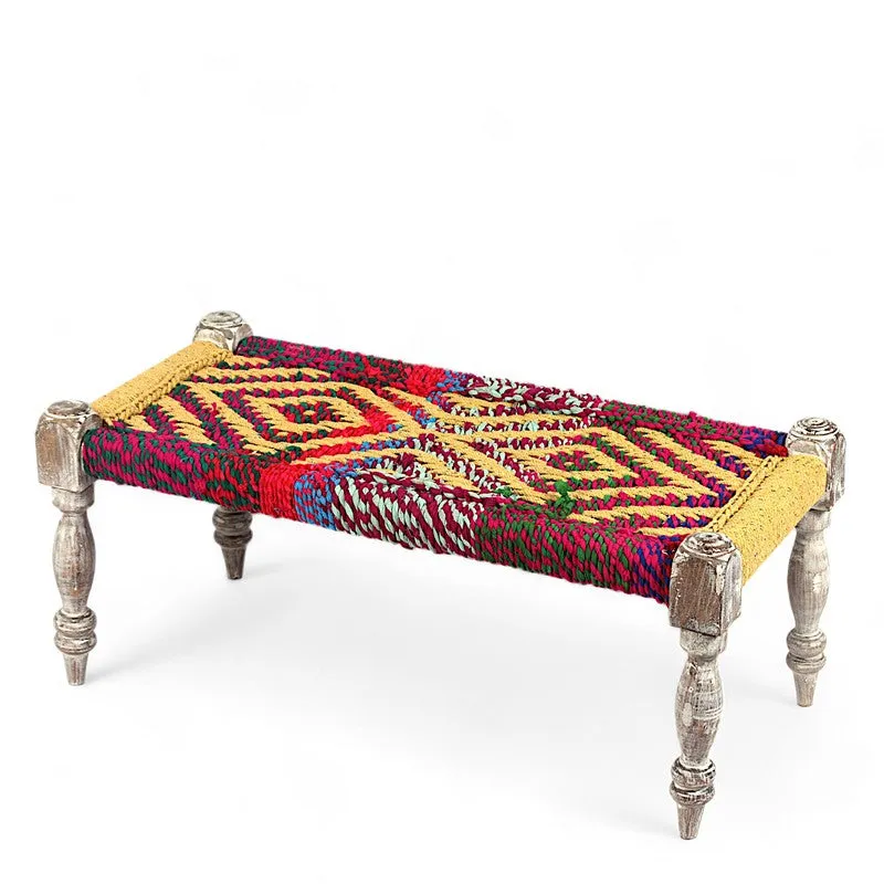 Fryxo Sheesham Wooden Bench - Multicolor media 5