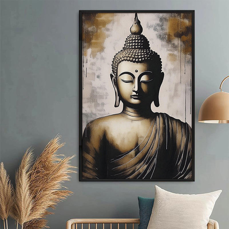Mystical Buddha Wall Painting With Frame