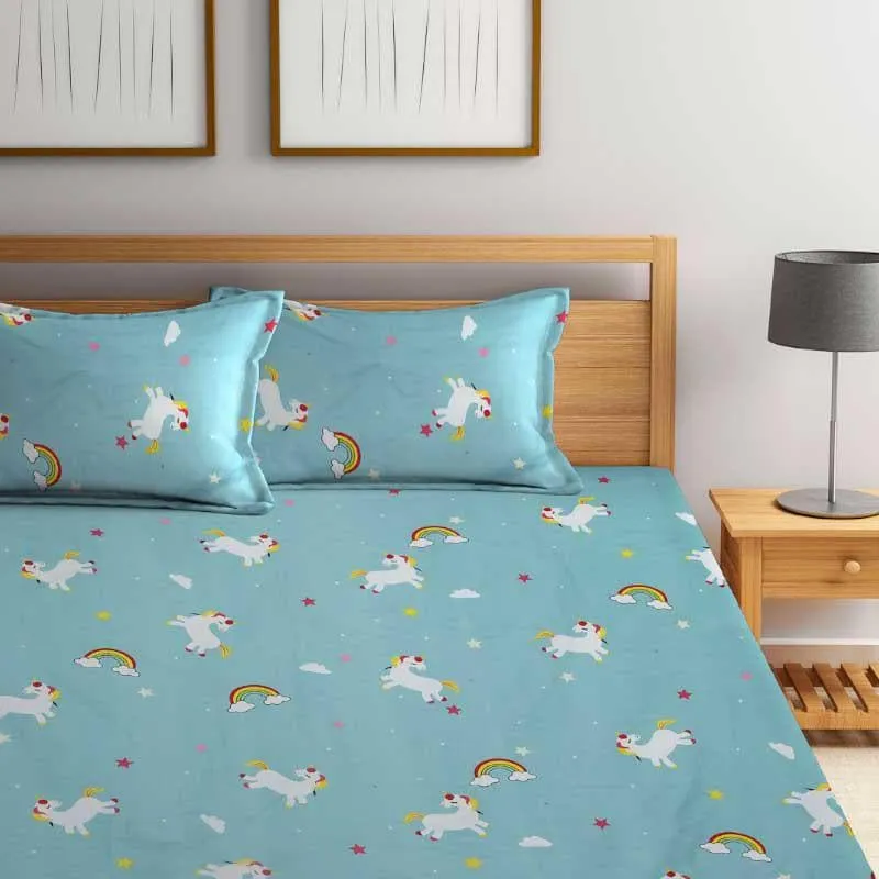 Rainbow Cranival Fitted Microfiber Bedsheet - 300 GSM media 4