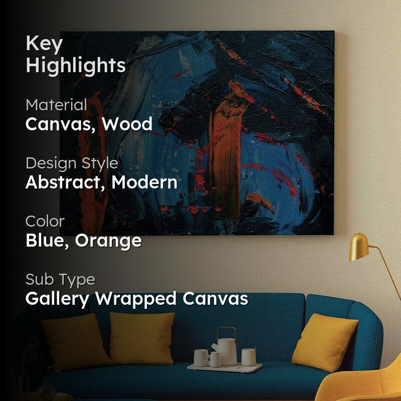 Luxury Abstract Canvas Painting - Gallery Wrap media 2