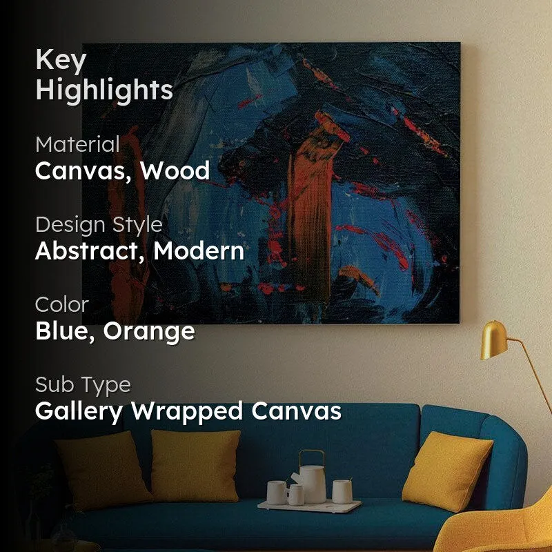 Luxury Abstract Canvas Painting - Gallery Wrap media 2