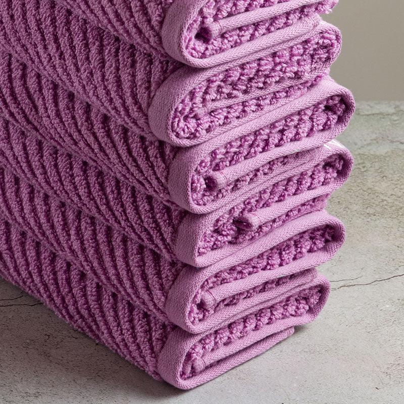 Nautica Riviera Soft Cotton Hand Towel (Lilac) - Set Of Six media 5