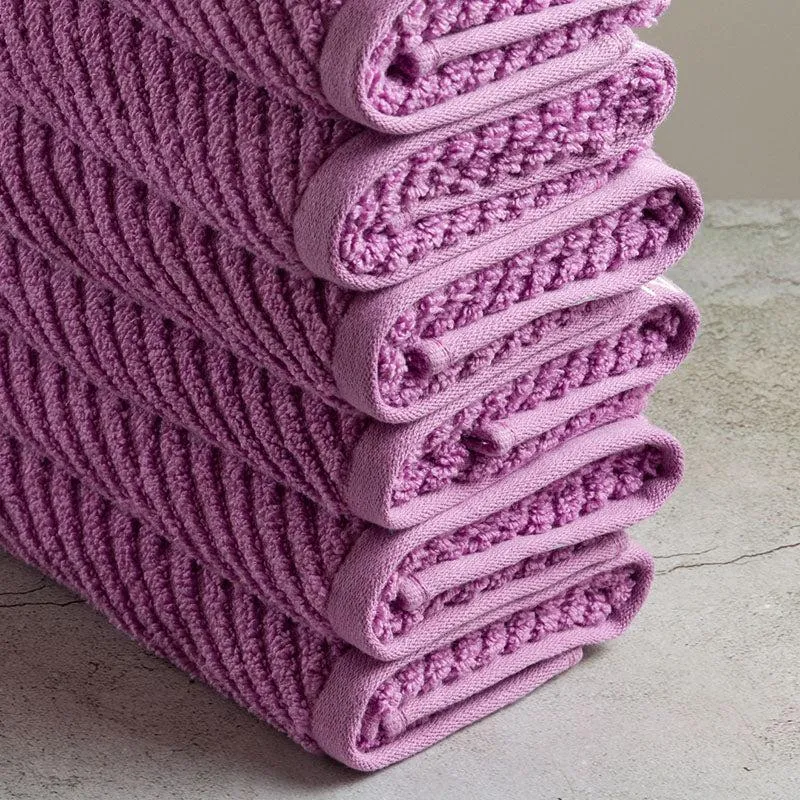 Nautica Riviera Soft Cotton Hand Towel (Lilac) - Set Of Six media 5