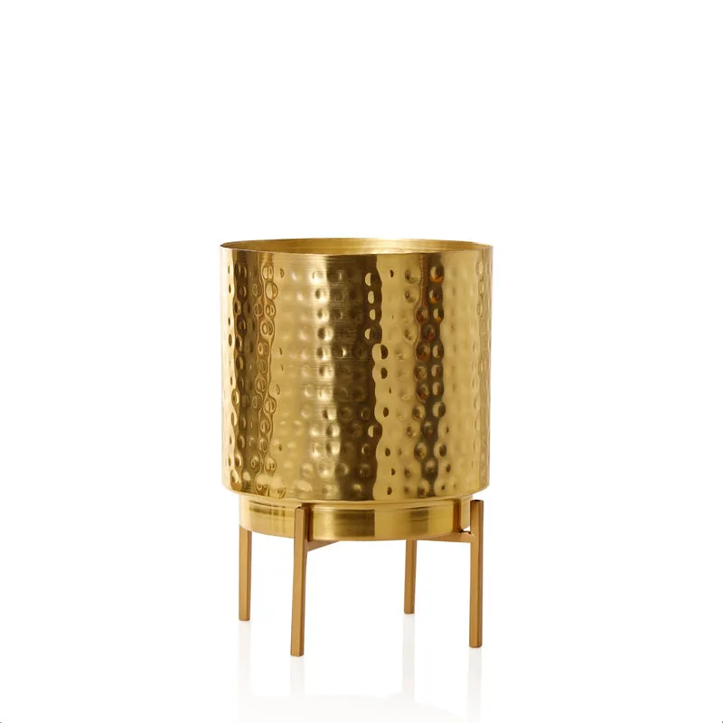 Vida Ember Golden Planter with Stand media 9