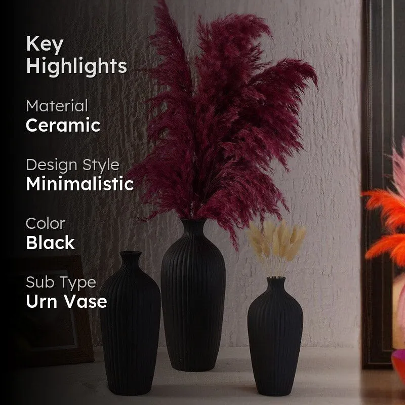 Nara Vase (Black) - Set Of Three media 2
