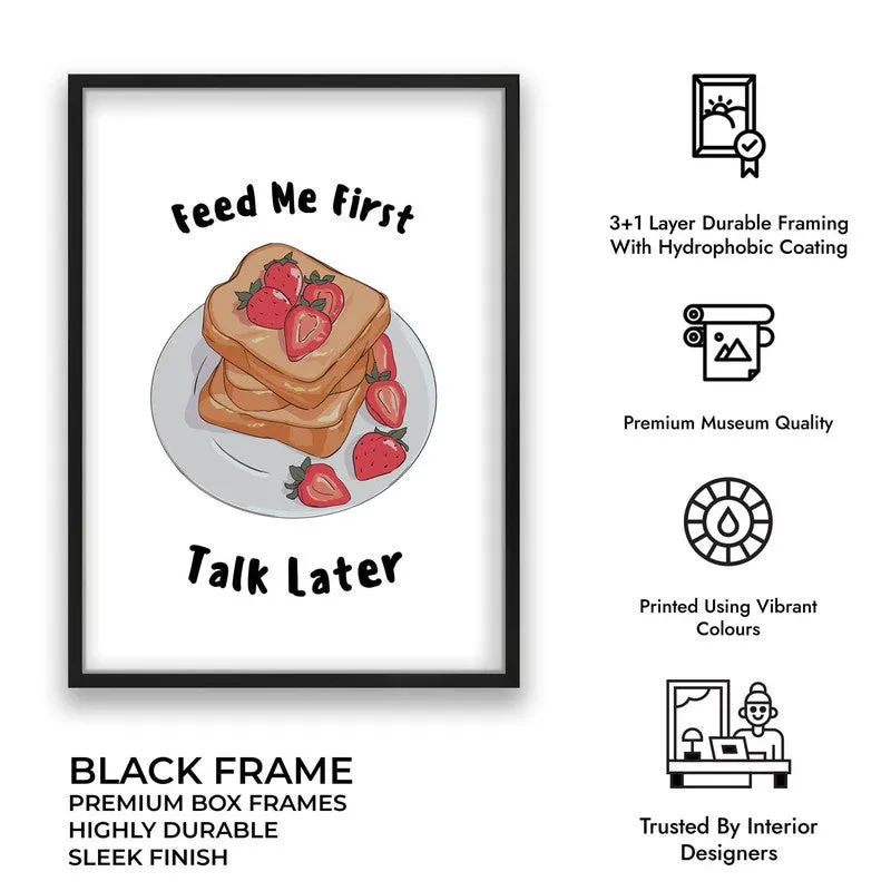 QuotedSandwitch Archival Canvas Wall Art - Black media 10