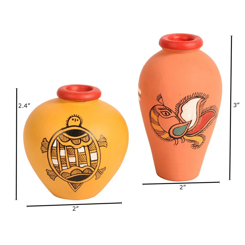 Jasleen Terracotta & Wood Wall Shelve With Pot - Three Piece Set media 8