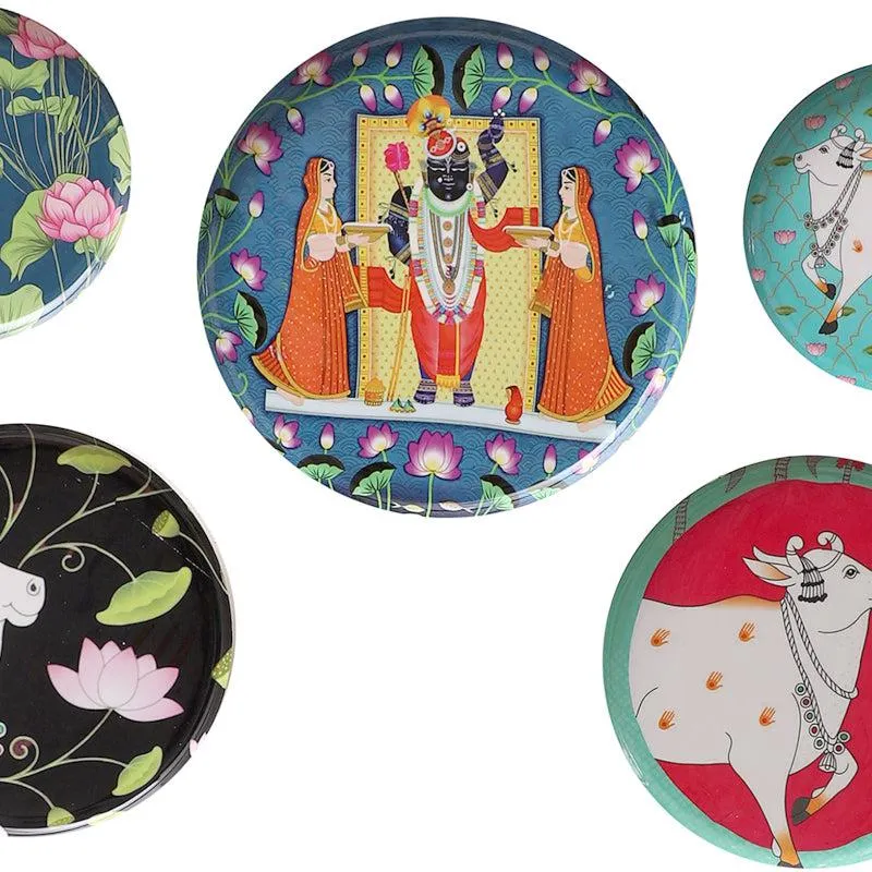 Nandi Divine Iron Wall Plate - Set Of Five media 3