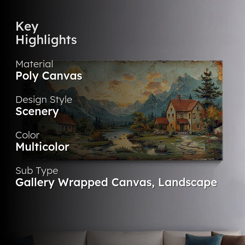 Countryside Charm Cottage Wall Painting media 2