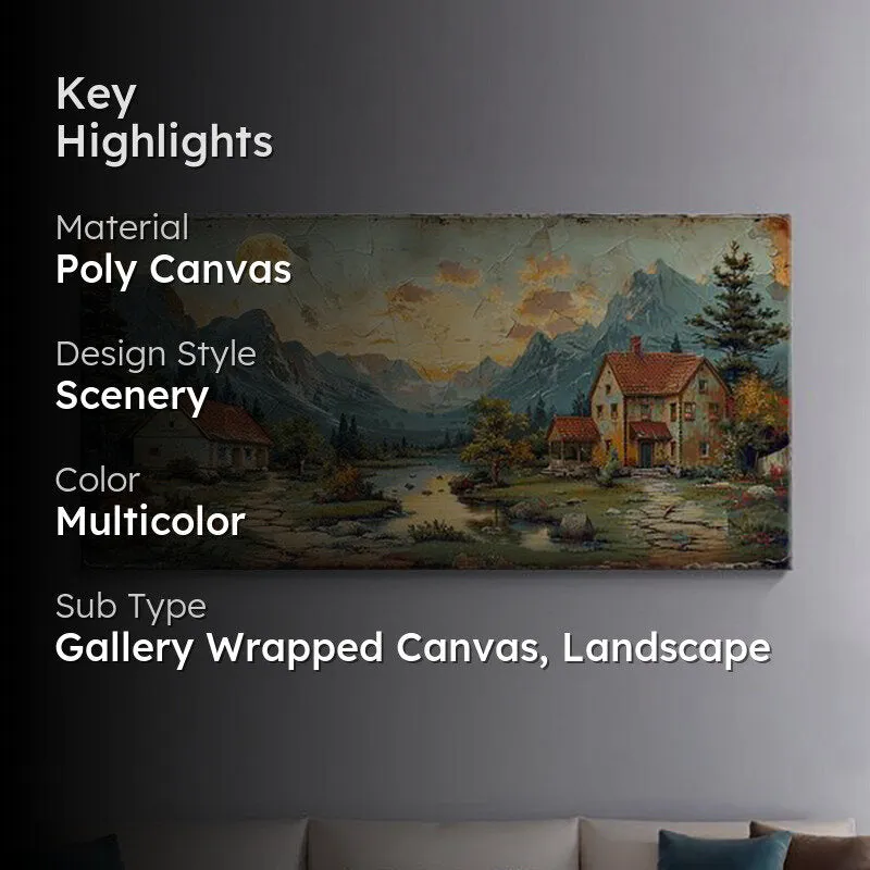 Countryside Charm Cottage Wall Painting media 2