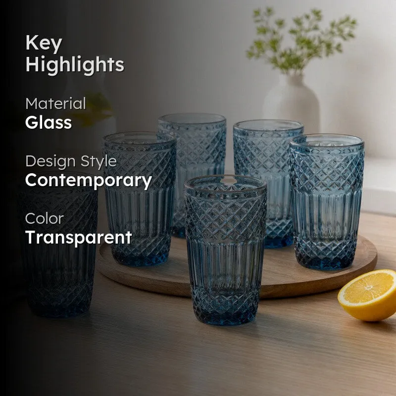 Glass Drinking Glasses (380 mL Each) - Set Of Six media 2