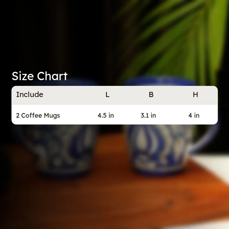 Mughal Ceramic Coffee Mug (300 mL Each) - Set Of Two media 7